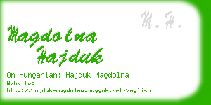 magdolna hajduk business card